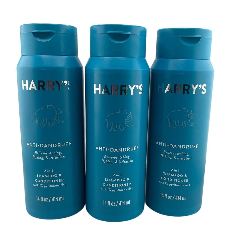 Harry's 2 In 1 Shampoo & Conditioner Anti Dandruff 14 FI Oz Bundle of 3 New seal